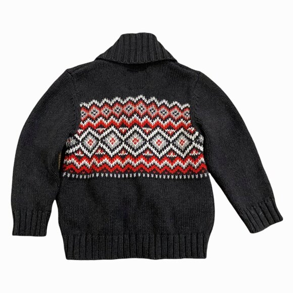 Oshkosh B’gosh Knitted Cardigan Sweater Grandpa Style Fair Isle 3T - Picture 7 of 7